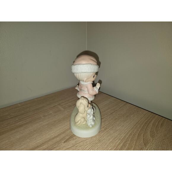 Precious Moments 527629 Wishing You A Ho Ho Ho Porcelain Figurine 1992 5" - Picture 2 of 5